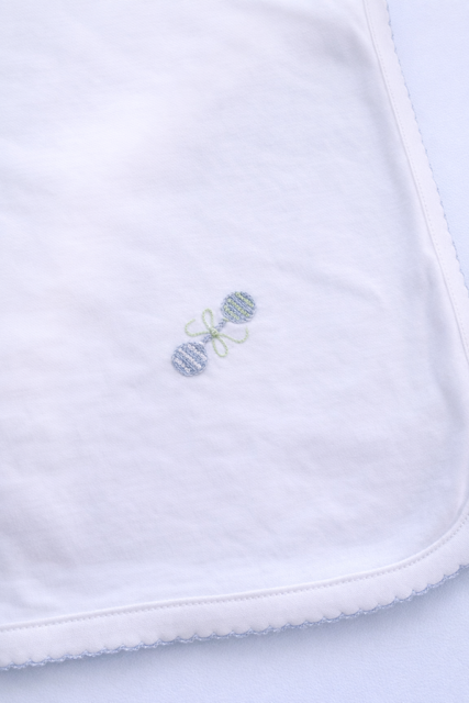 Baby Rattle Burp Cloth