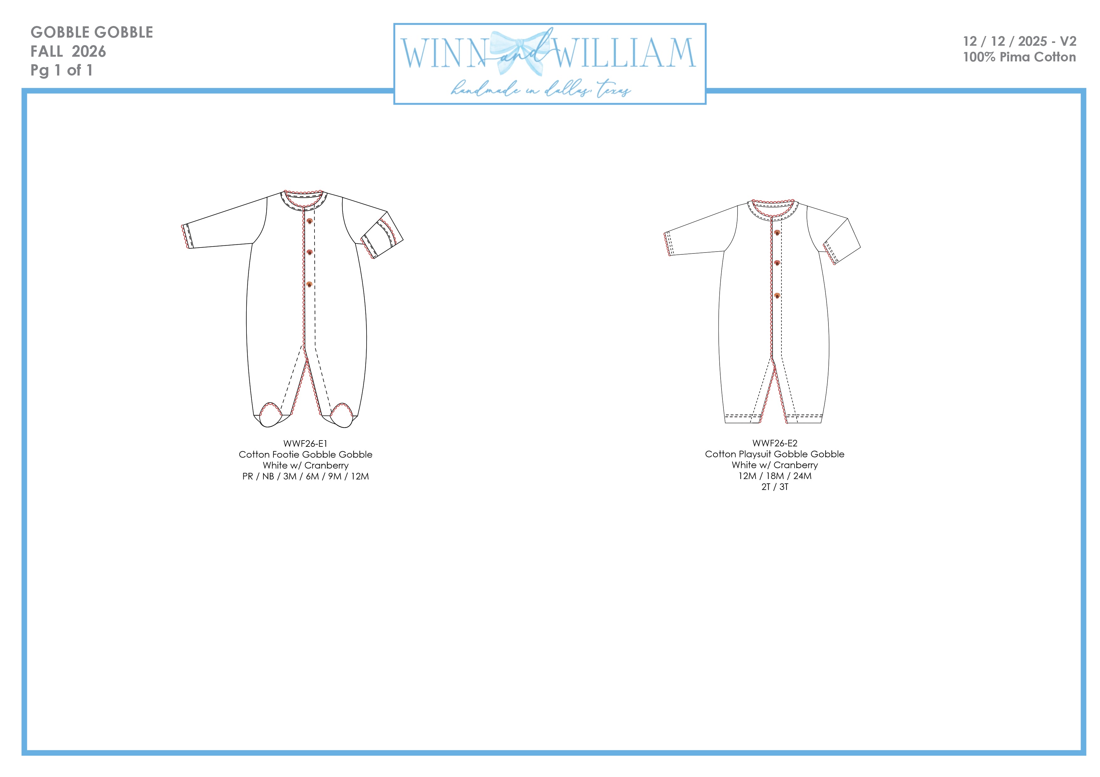 Gobble Gobble Sleeper and Playsuit