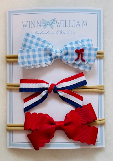 Gingham Bullion Bow Bundle