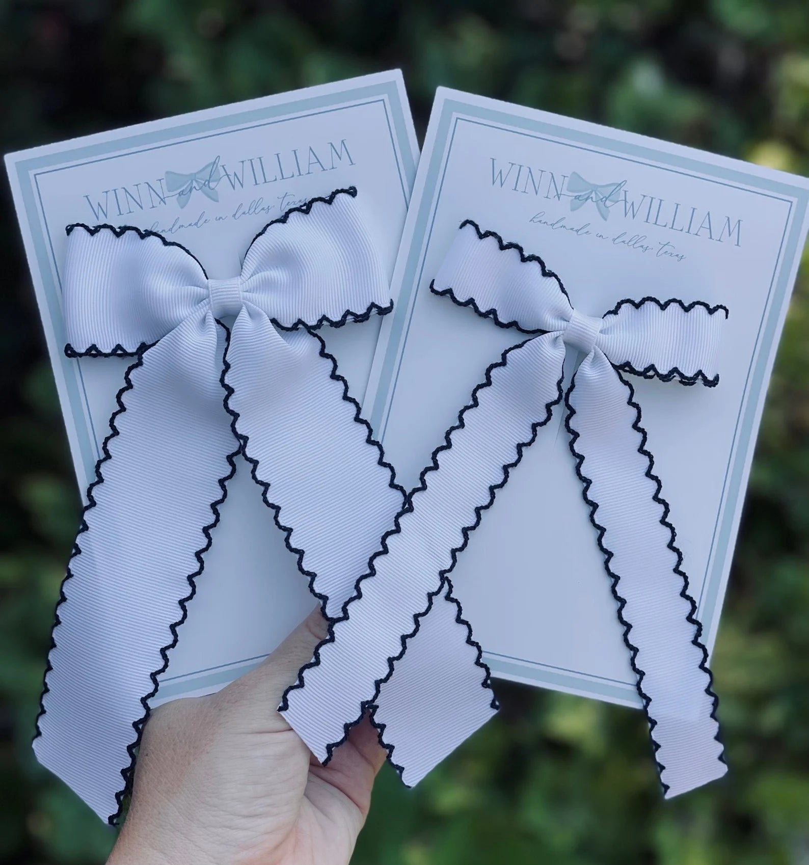 Long Tail Moon Stitch Bow