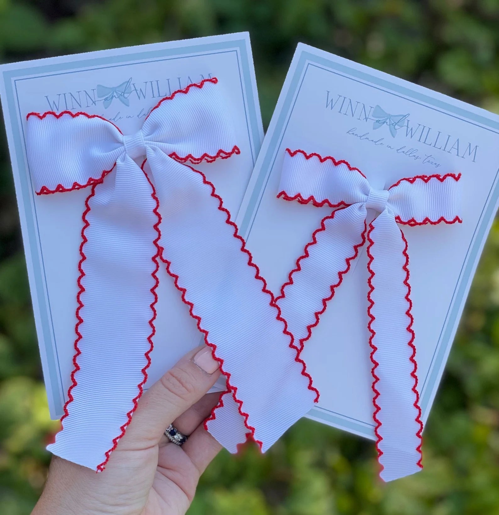 Long Tail Moon Stitch Bow