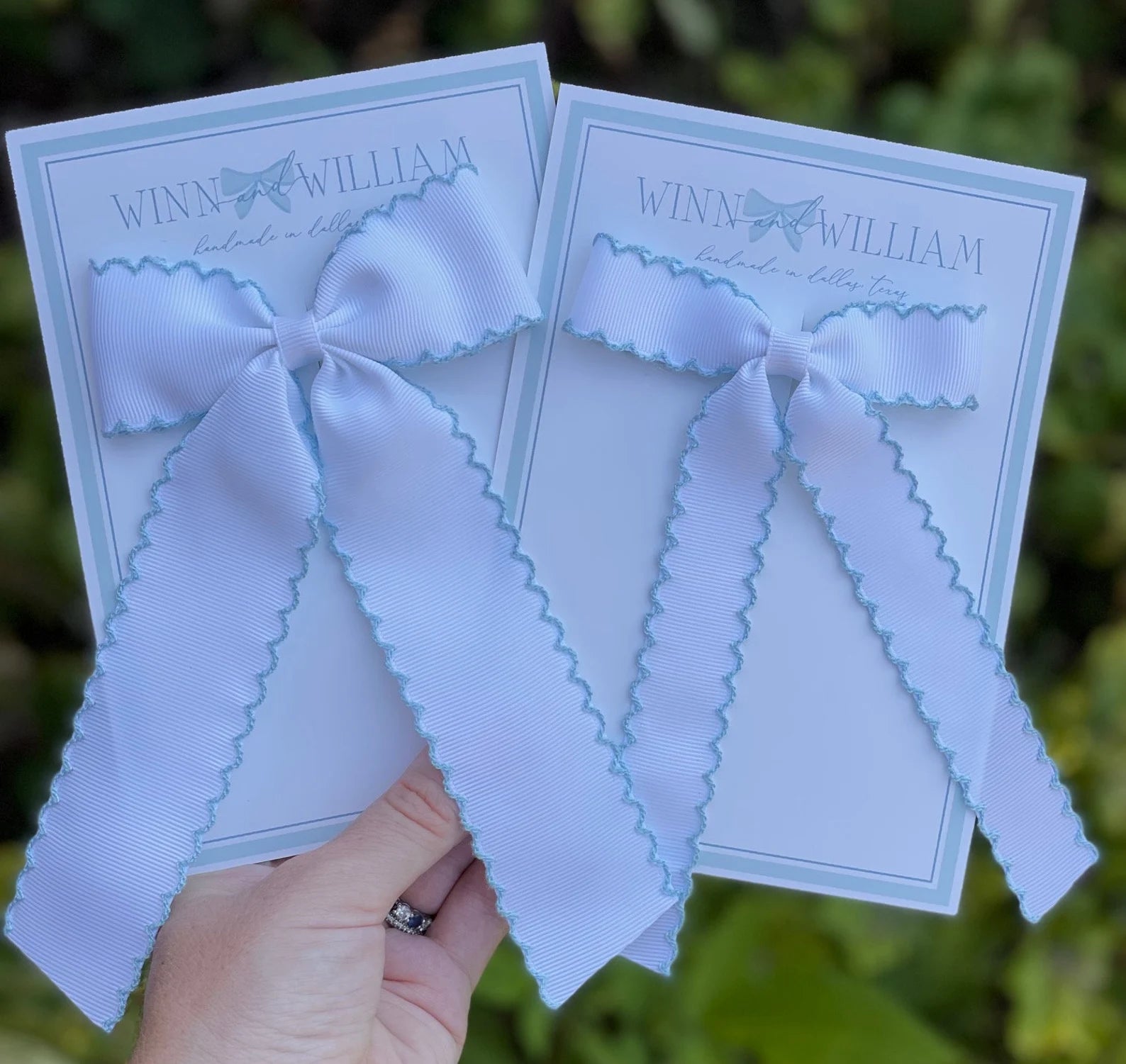 Long Tail Moon Stitch Bow
