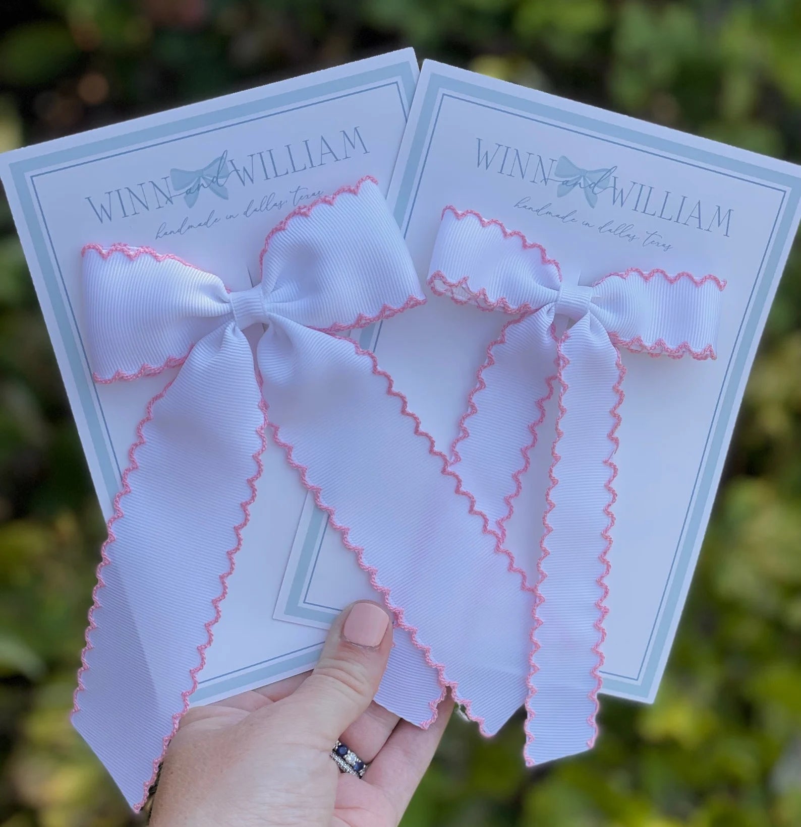 Long Tail Moon Stitch Bow