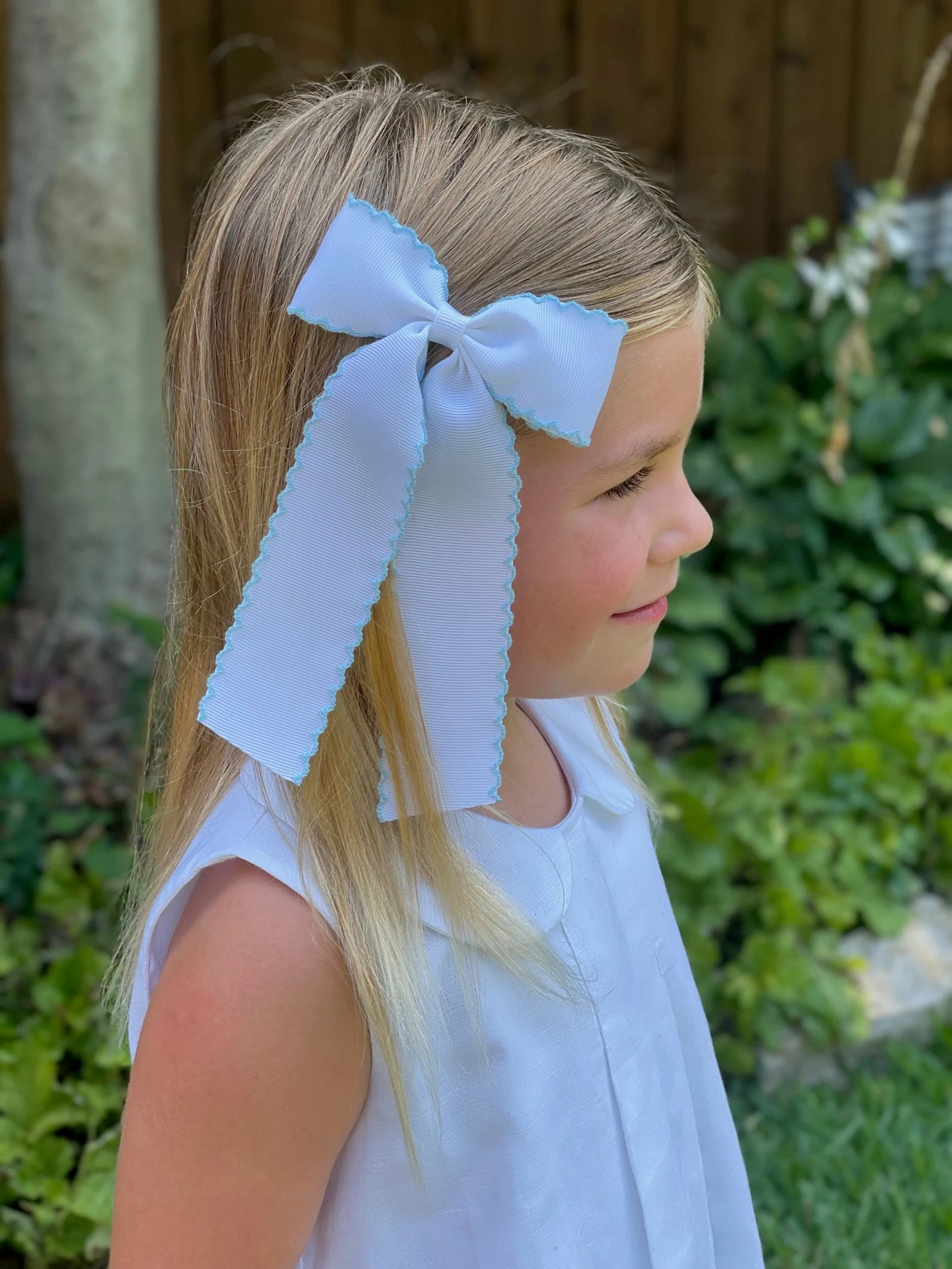 Long Tail Moon Stitch Bow