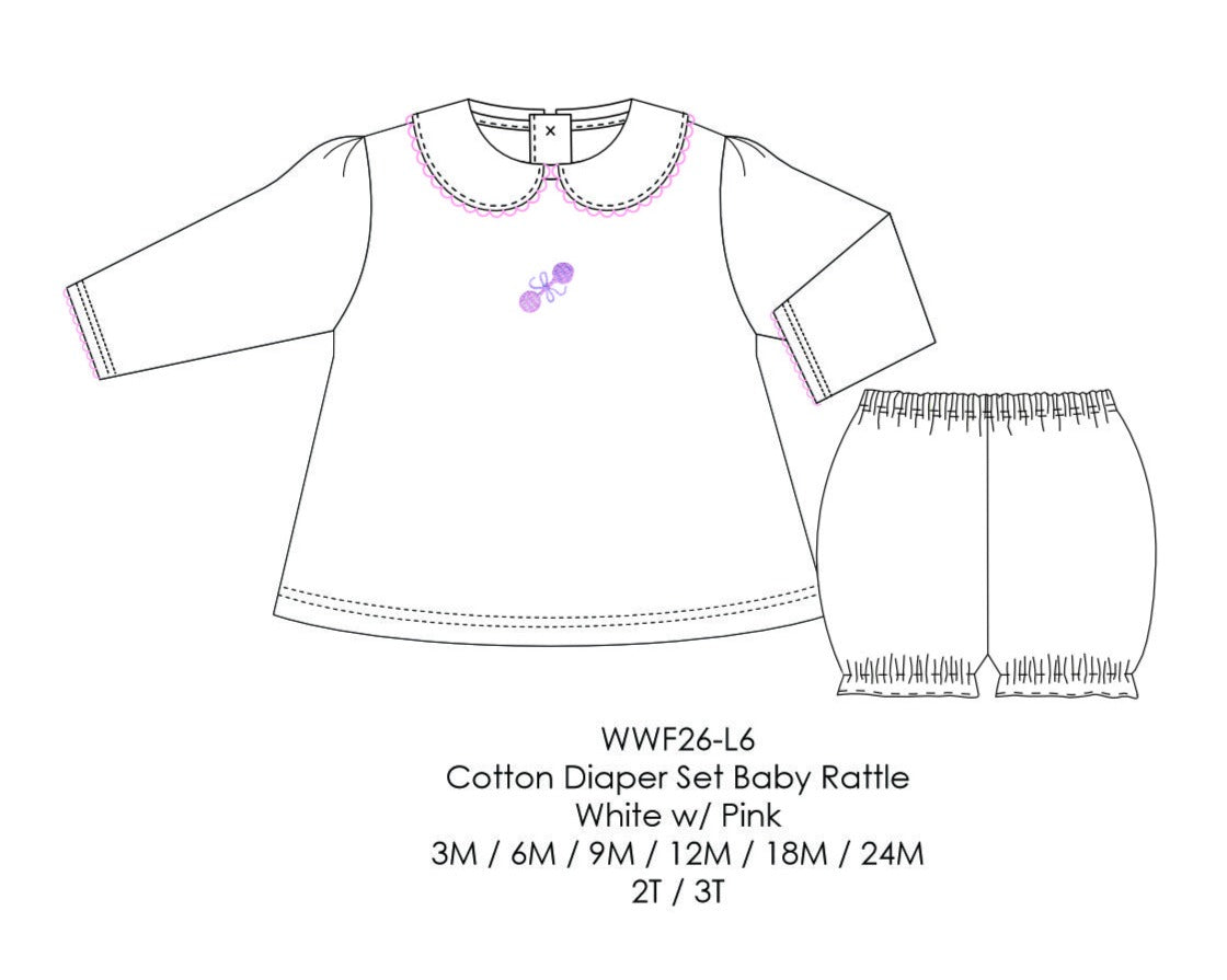 Baby Rattle Diaper Set