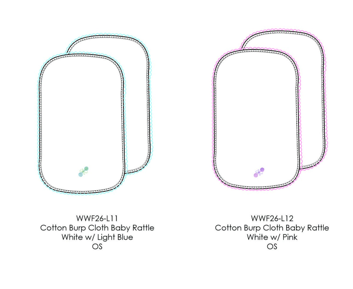 Baby Rattle Burp Cloth