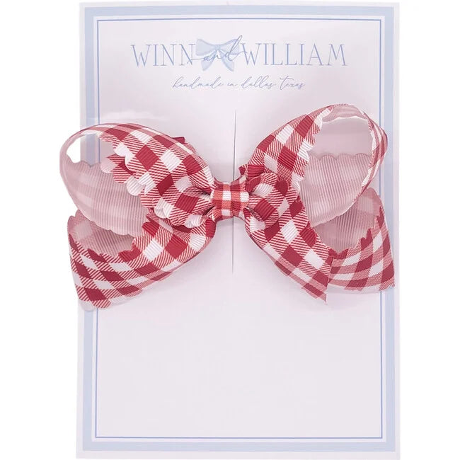 Gingham Via Bow
