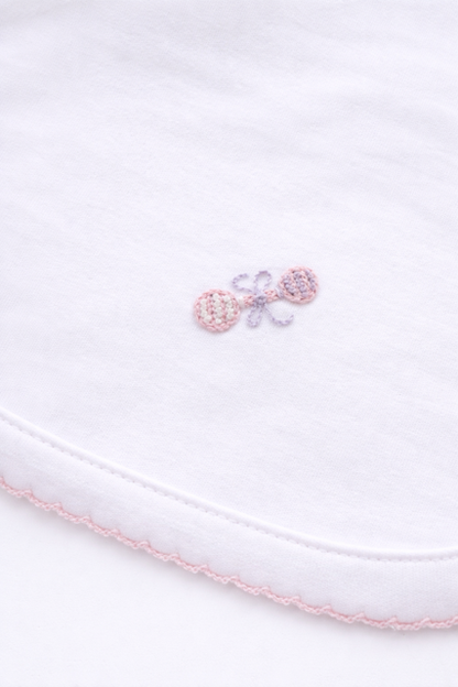 Baby Rattle Burp Cloth