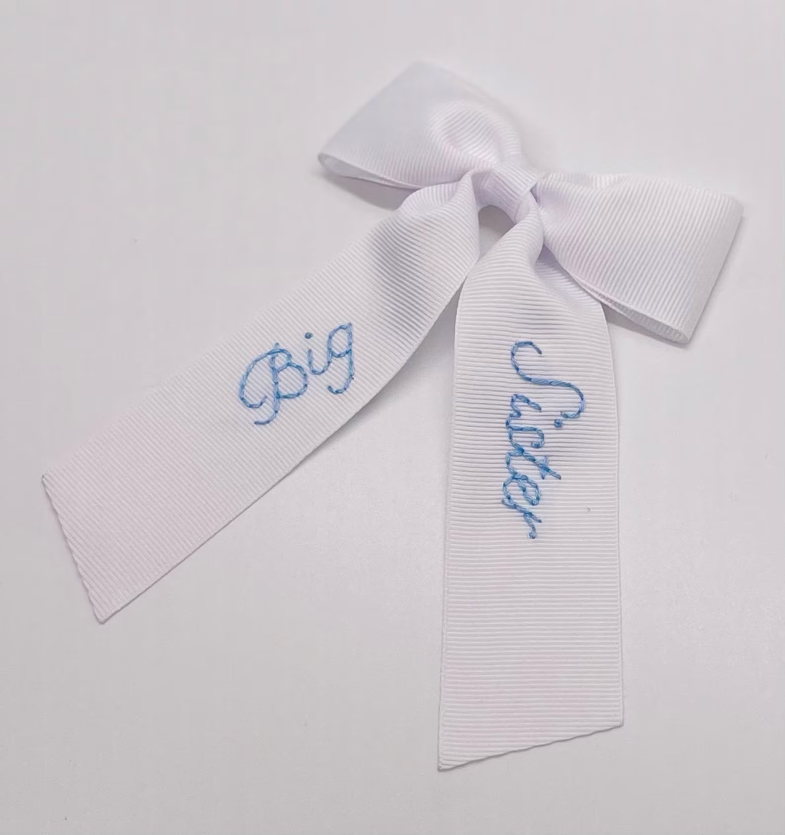 Big Sister Hand-Embroidered Bow