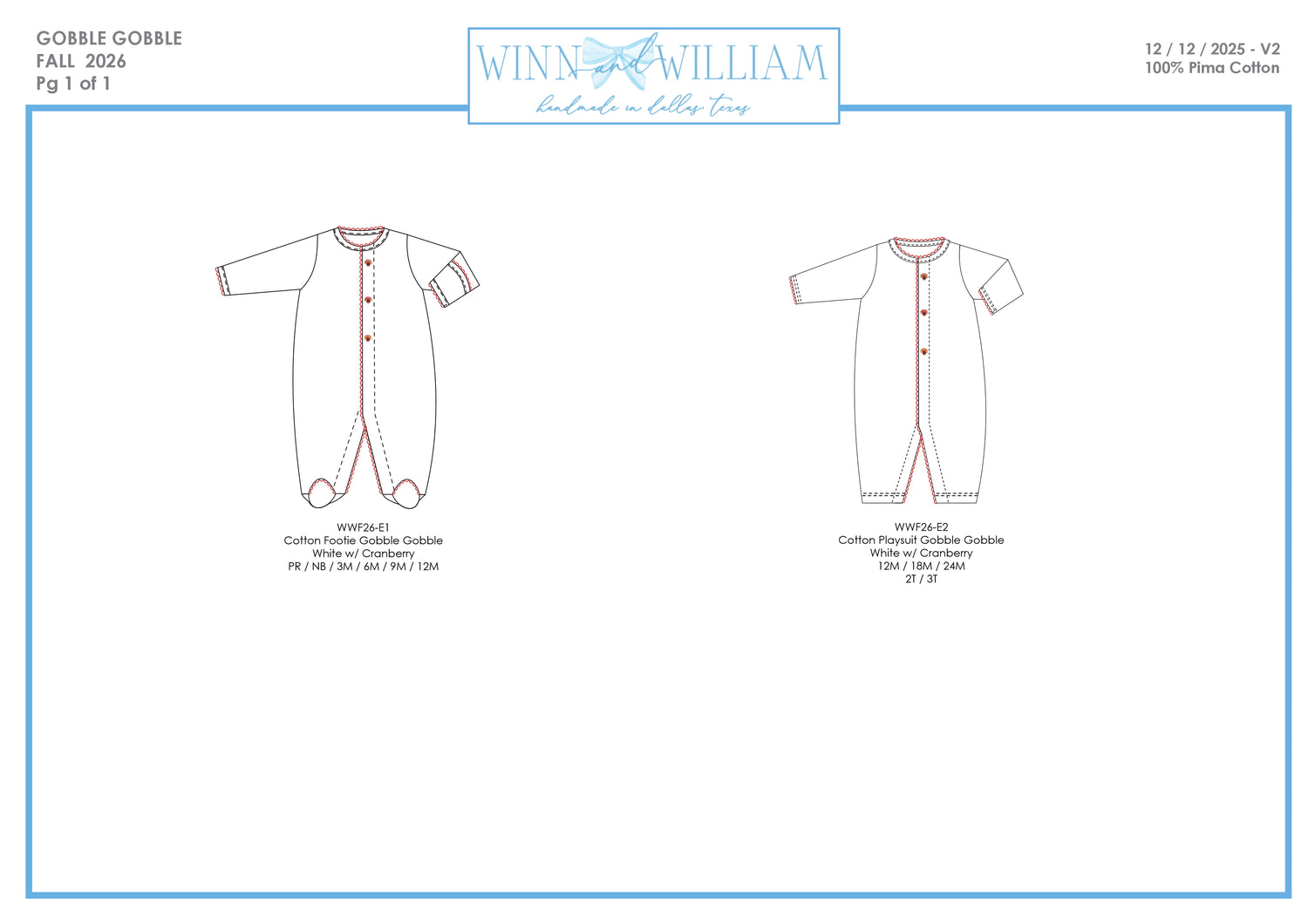 Gobble Gobble Sleeper and Playsuit