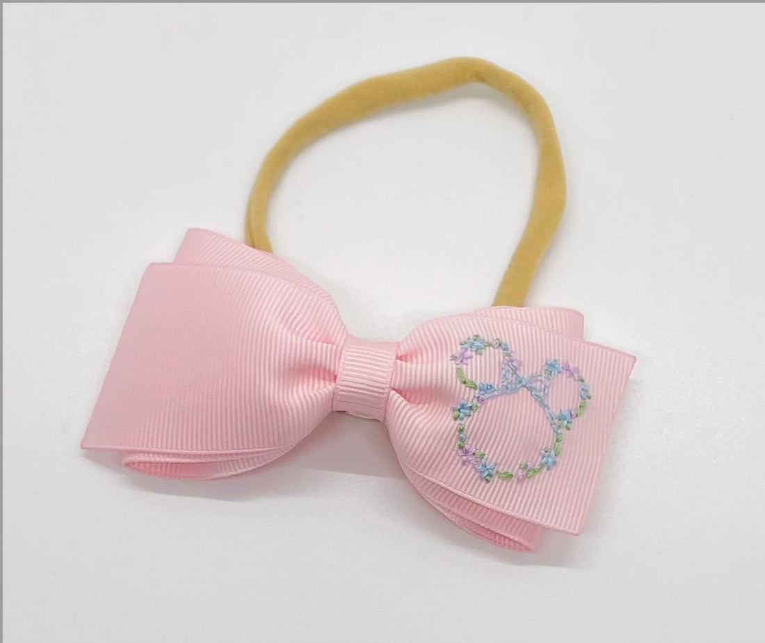 Floral Minnie &quot;Lottie&quot; Bow