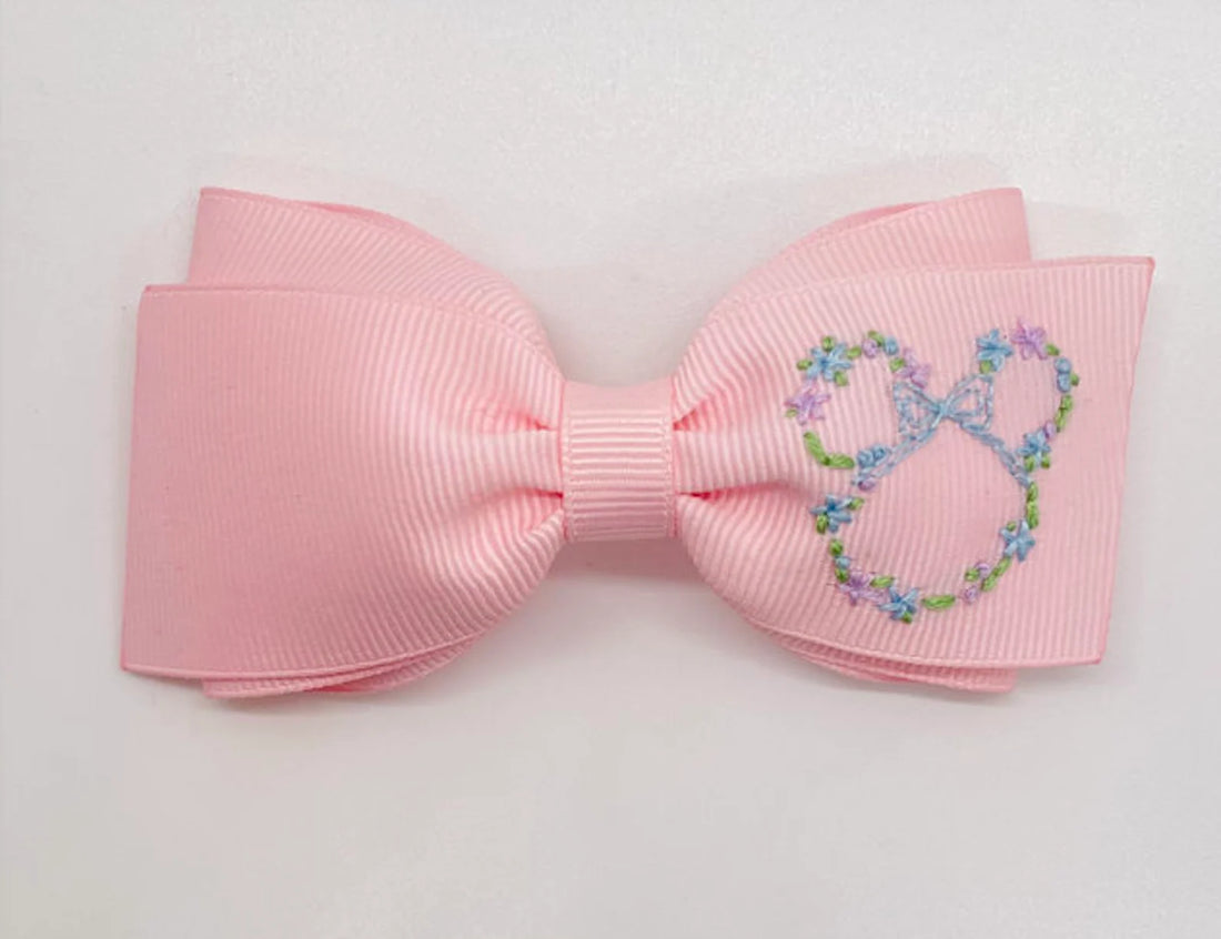 Floral Minnie &quot;Lottie&quot; Bow