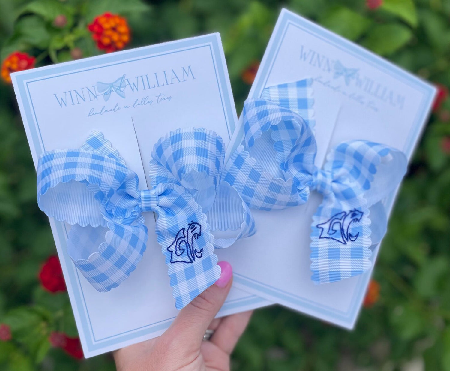 Custom School VIA Gingham Bow