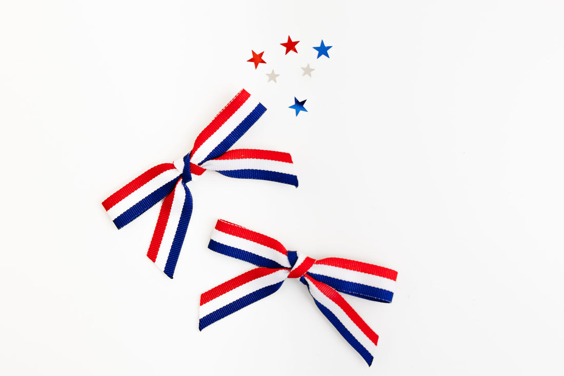 Red, White and Blue pig-tail set