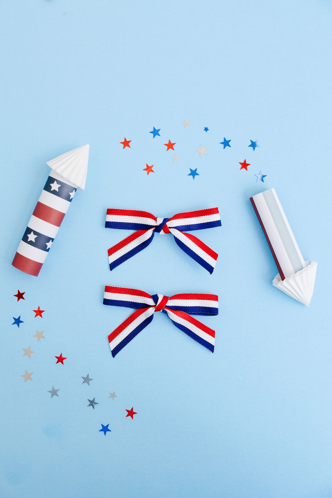 Red, White and Blue pig-tail set