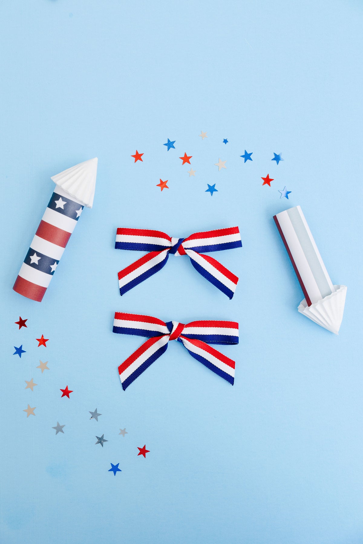 Red, White and Blue pig-tail set
