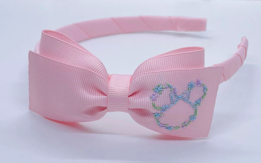 Floral Minnie &quot;Lottie&quot; Hard Headband