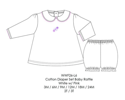 Baby Rattle Diaper Set