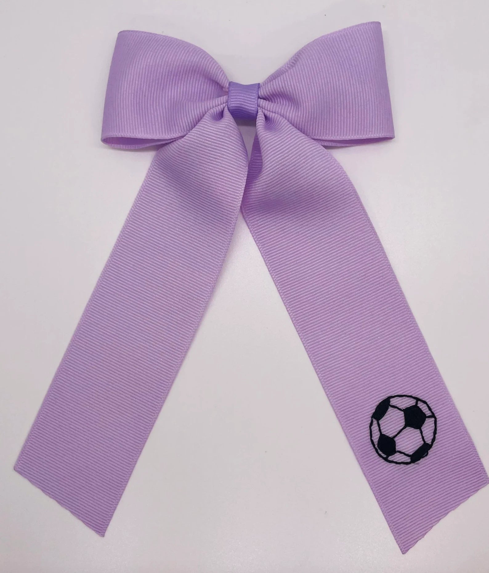 Soccer Hand-Embroidered Bow