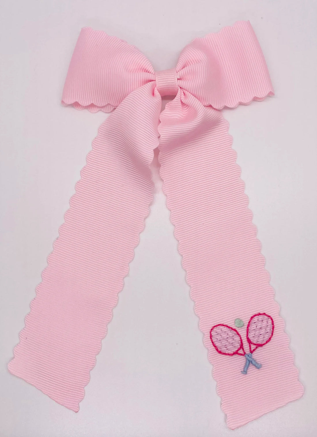 Tennis Hand-Embroidered Bow