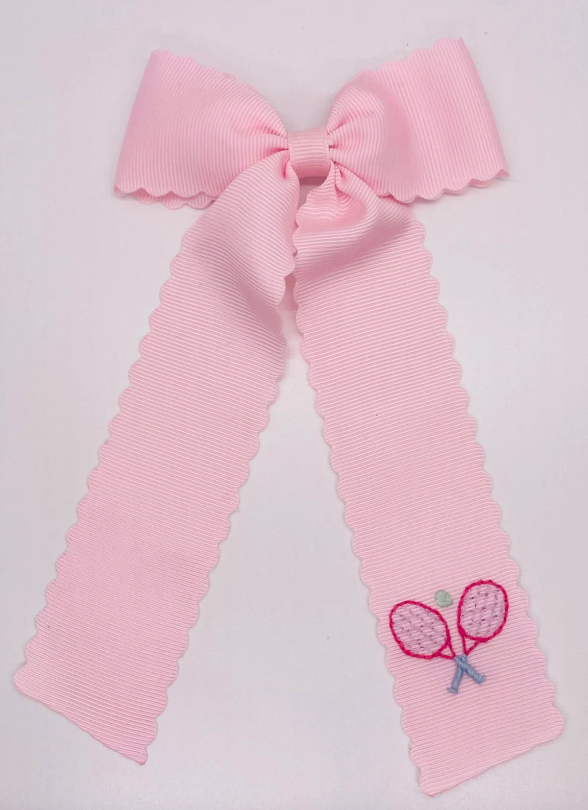 Tennis Hand-Embroidered Bow
