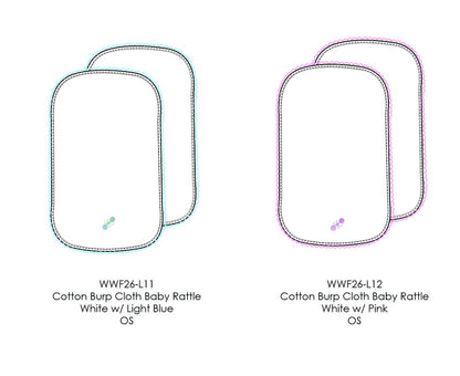 Baby Rattle Burp Cloth